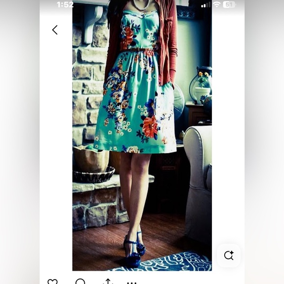 Anthropologie Moulinette Soeurs Floral Mint Green Dress 10 - Picture 2 of 9